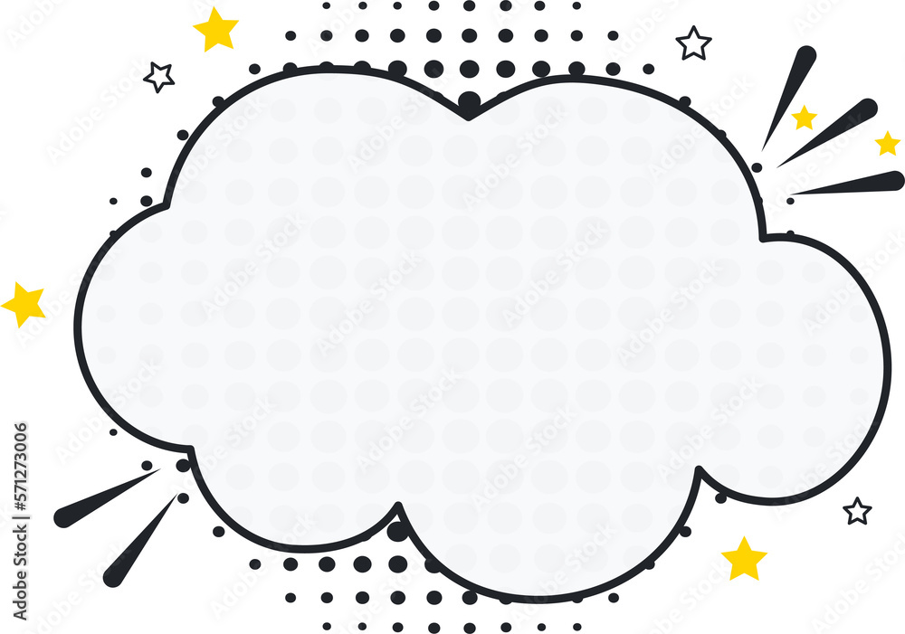Poster comic empty speech bubbles on halftone dots background in retro pop art style. illustration of dynam