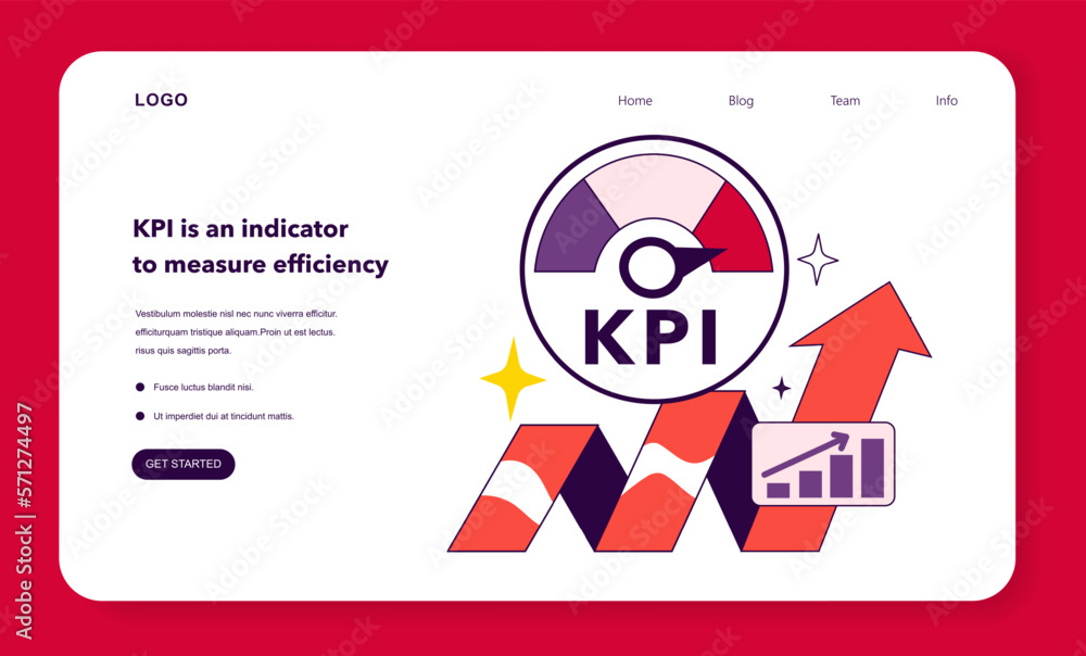 Aufkleber key performance indicators. kpi is an indicator to measure employee