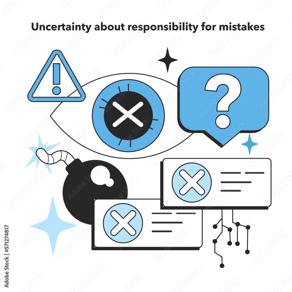 Poster uncertainty about responsibility for mistakes as neural network