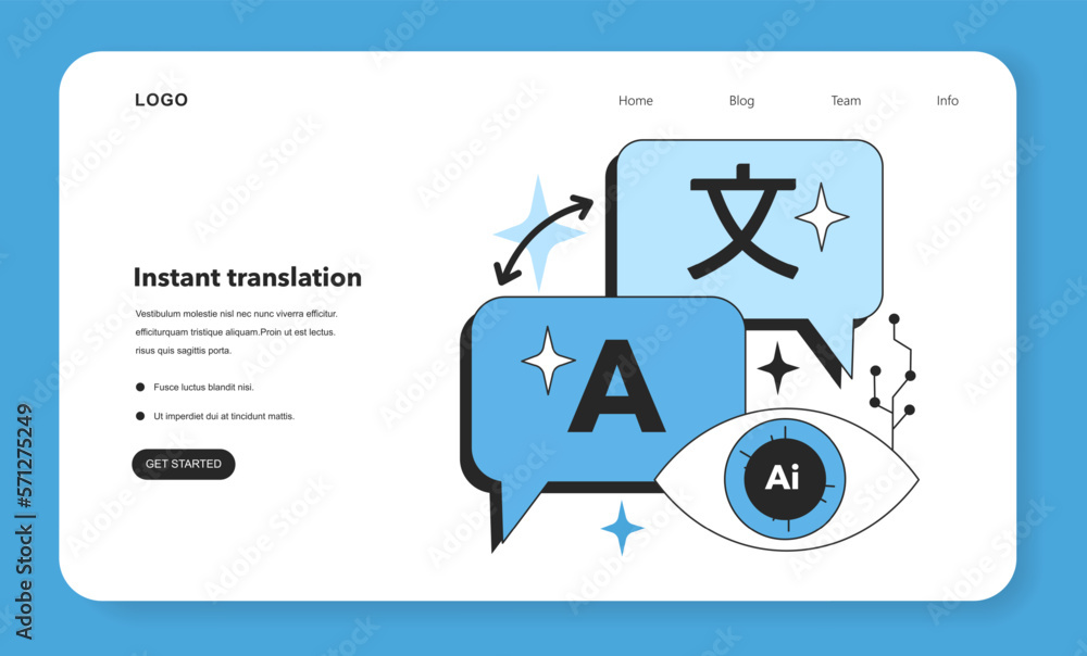 Poster neural network development trend in instant translation. self-learning