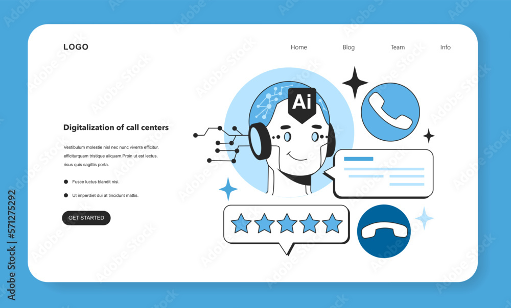Poster neural network development trend in digitalization of call centers