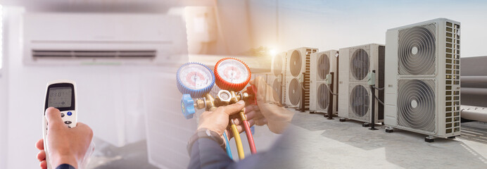 air conditioner system service , maintain .