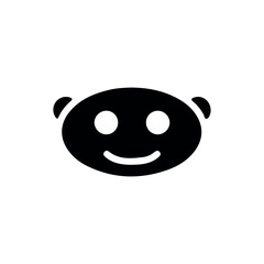 Bear icon. Simple style bear poster background symbol. Bear brand logo design element. Bear t-shirt printing. vector for sticker.