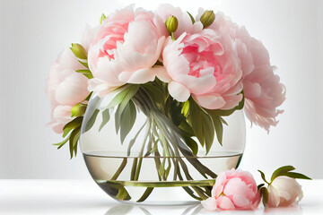 bouquet of flowers peonies, ai generation