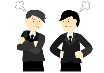 葬式で揉めている親族男性※Affinity Designer作成svgファイル