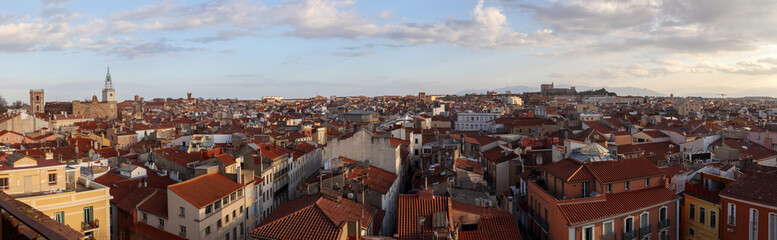 Panorama de Perpignan vu du Castillet, panoramic view of the city from a tower