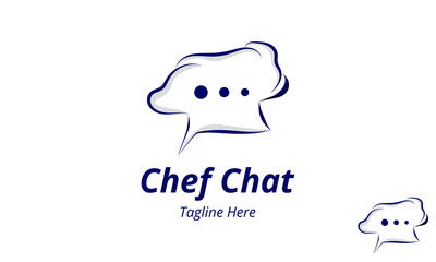 Chef Chat Logo Design Template.