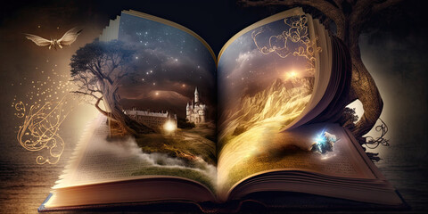 A fairytale storybook becoming real, Generative AI