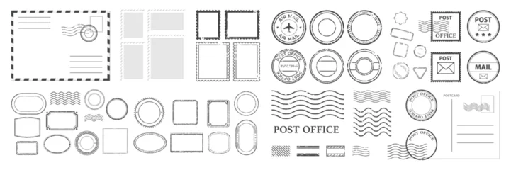  Grunge postage stamp collection. Set of post stamp. Retro grunge postmark © top dog