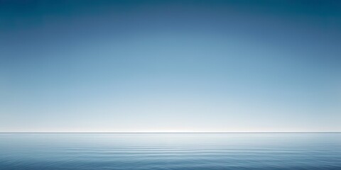 Nature, landscape, rest, blue horizon, merging of clear sky and turquoise sea. Escape to the sea, clear coast. Generative AI.