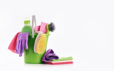 Household Cleaner tools and sundry items Spring cleaning kitchen, bathroom and other rooms. on...