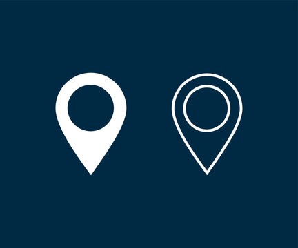 Location icon. Gps pin. Pin icon vector. Map icon vector.