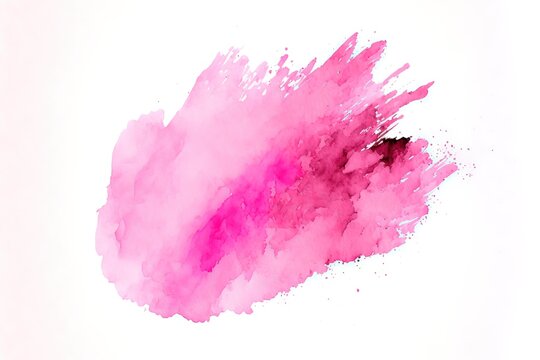 fond textur&eacute; de peinture aquarelle en t&acirc;ches de couleur rose, trace de pinceau