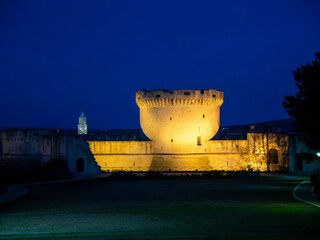castle of matera, night view