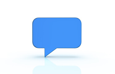 3d render with an empty speech bubble isolated on background