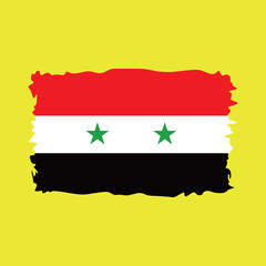 grunge Syria flag design. world national flag vector illustration.