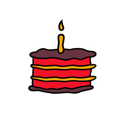 birthday cake with candles