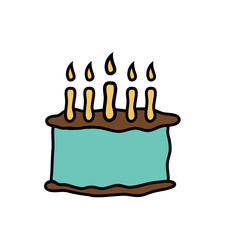 birthday cake with candles