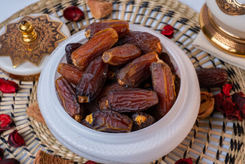  Ramadan Dates Palm Fruit On A Plate.