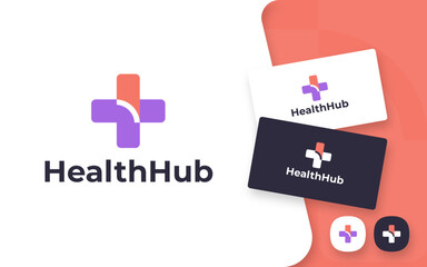 Healthcare Branding with Sleek Online Doctor Logo Vector Design