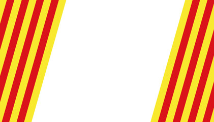 Catalonia flag wave isolated on png or transparent background