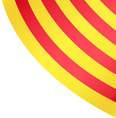 Catalonia flag wave isolated on png or transparent background