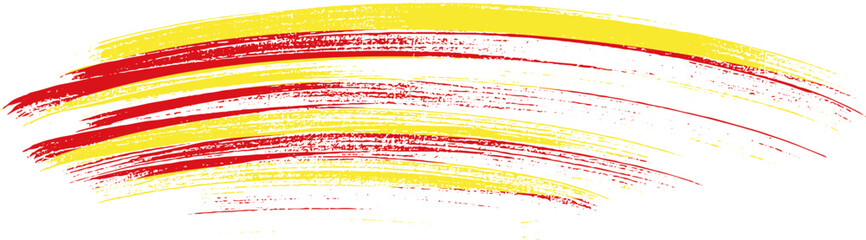 Catalonia flag with brush paint textured isolated  on png or transparent background - obrazy, fototapety, plakaty