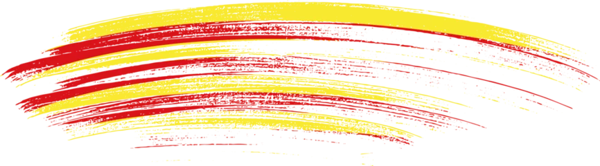 Fotobehang Catalonia flag with brush paint textured isolated  on png or transparent background © Only Flags