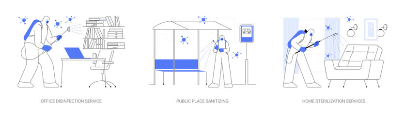 Health protection abstract concept vector illustrations.