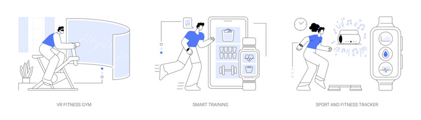 Plakat New fitness technology abstract concept vector illustrations.