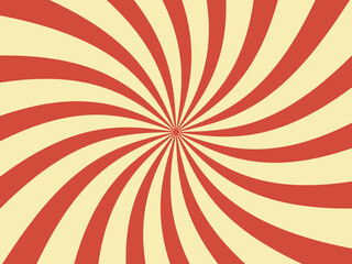 Retro background with curved, rays or stripes in the center. Rotating, spiral stripes. Sunburst or sun burst retro background. Eps 10