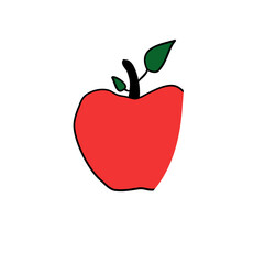 Fototapeta premium bitten red apple fruit