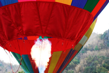 hot air balloon fabric colorful