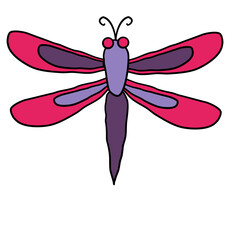 cute flying dragonfly animal garden