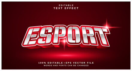 Editable text style effect - Esport text style theme.