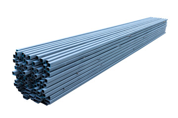 High carbon metal steel for construction site isolated on white background