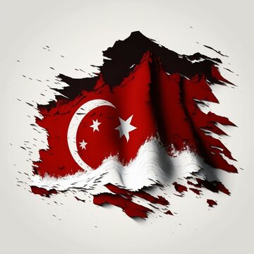 Flag of turkey. turkey earthquake country 2023. pray for Syria and Turkey