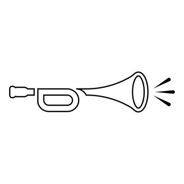trumpet logo illustration vector