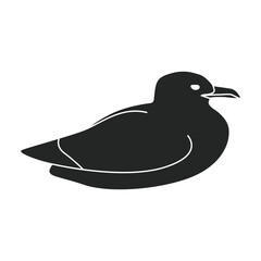 Bird gull vector icon.Black vector icon isolated on white background bird gull.