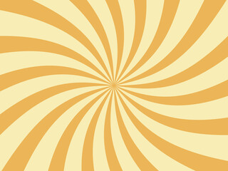 Retro background with curved, rays or stripes in the center. Rotating, spiral stripes. Sunburst or sun burst retro background. Eps 10