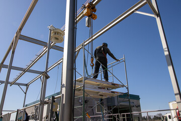 Worker on Scaffolding 