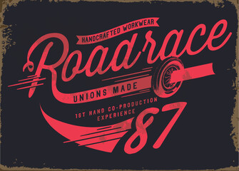 motorcycle illustration for print