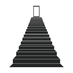 Fototapeta na wymiar Stair vector icon.Black vector icon isolated on white background stair .