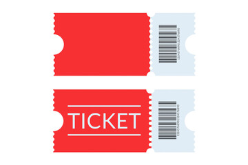 Ticket isolated on white background. 3d render