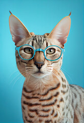 Savannah Cat portrait photography for cat lover, generative, ai, generative ai,