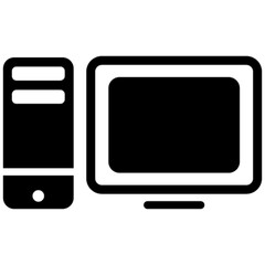 desktop computer vector, icon, symbol, logo, clipart, isolated. vector illustration. vector illustration isolated on white background.