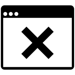 Obraz premium close window vector, icon, symbol, logo, clipart, isolated. vector illustration. vector illustration isolated on white background.