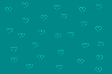 Abstract cyan heart shape dark background. Colors banner template. Easy editable illustration to display product, advertisement, wallpaper, websites, card, greetings. Valentine's day, love, relation