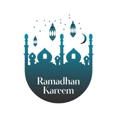 ramadhan kareem vector logo design