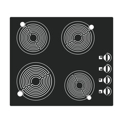 Gas stove vector icon.Black vector icon isolated on white background gas stove.